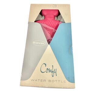 Vintage Davol Rubber Hot Water Face Bottle Red Comfy 2 Quart